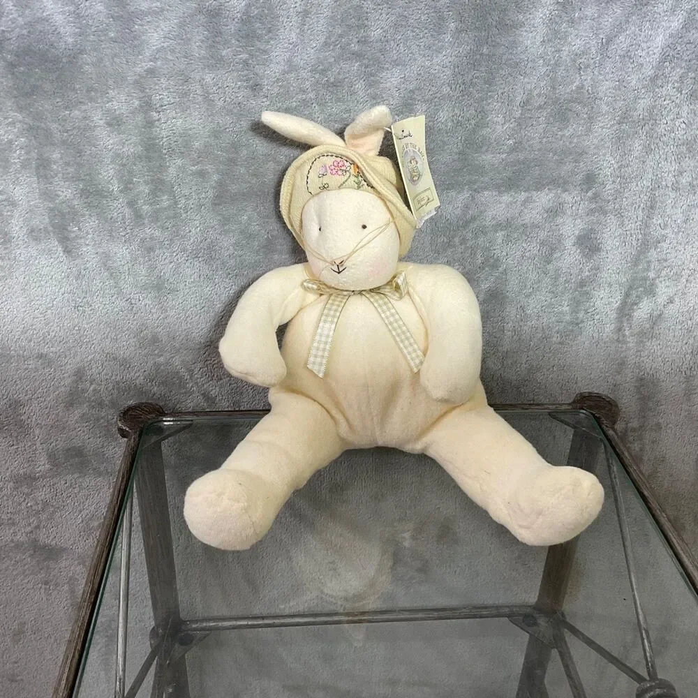 Hallmark BUNNIES BY THE BAY Baylee Plush Embroidered Hat Weighted Bottom w tags